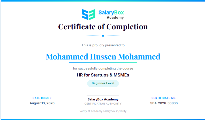 HR Certification